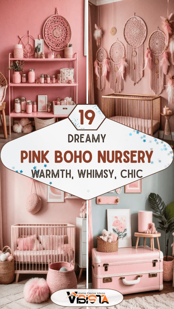 19 Dreamy Pink Boho Nursery Ideas: A Blend of Warmth, Whimsy, and Chic Bohemian Style