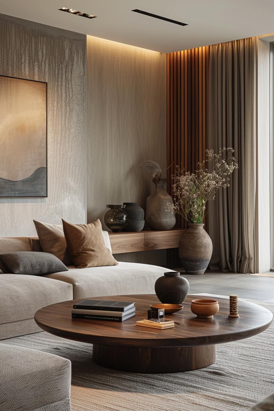3. Rich Walnut Table Exemplified