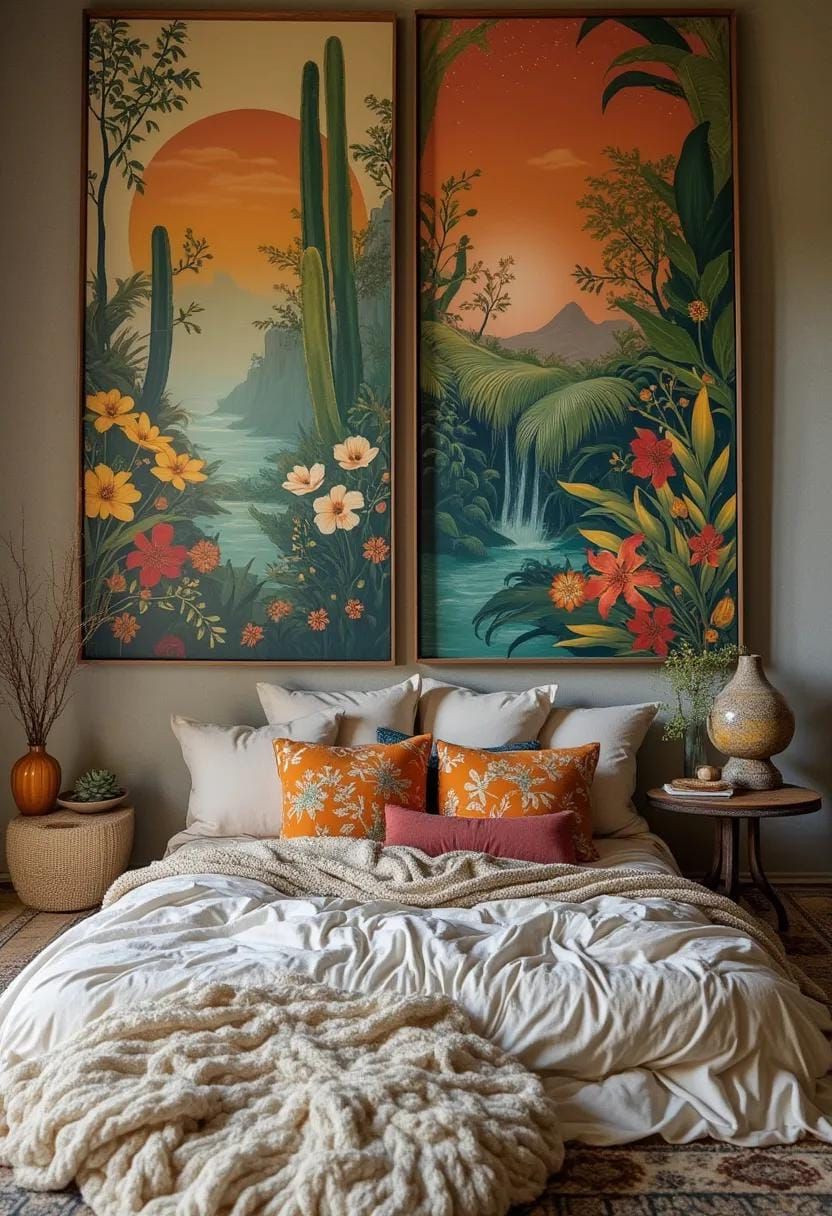 15. Oversized Nature-Themed Wall Art