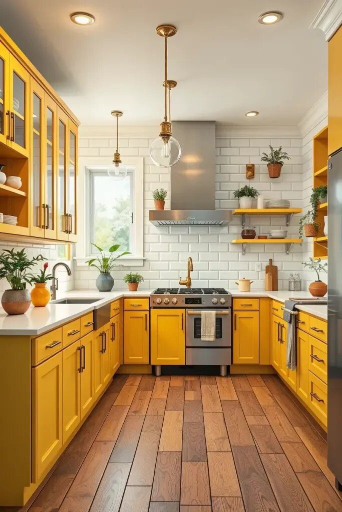 Bring Sunshine Into Your Kitchen With Yellow Cabinets - photo 2