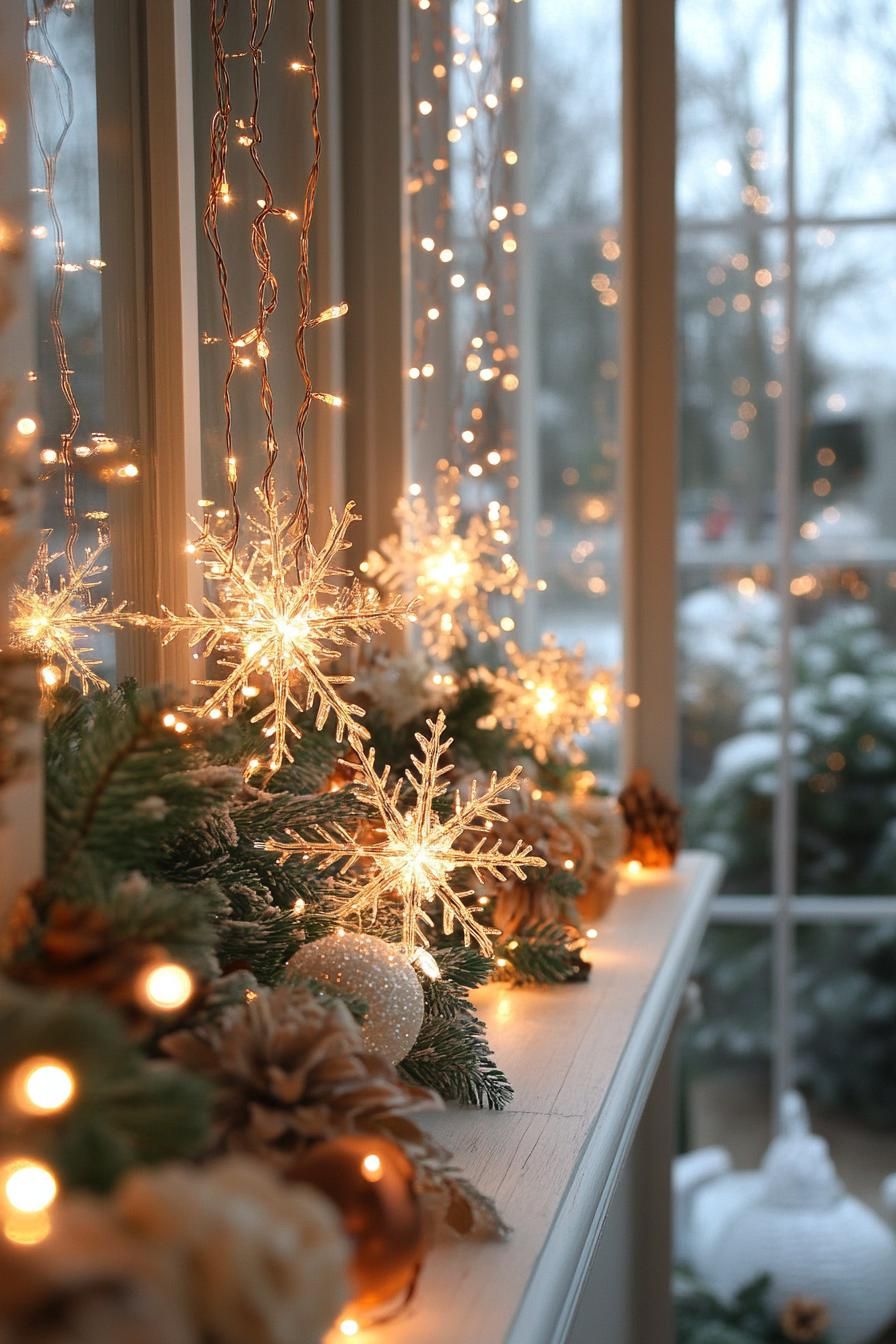 1. Magical Snowflake String Light Ideas