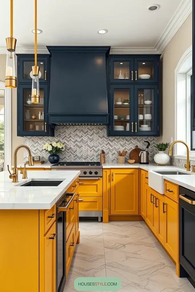 Two-Tone Cabinet Designs Featuring Sunny Yellow - photo 2