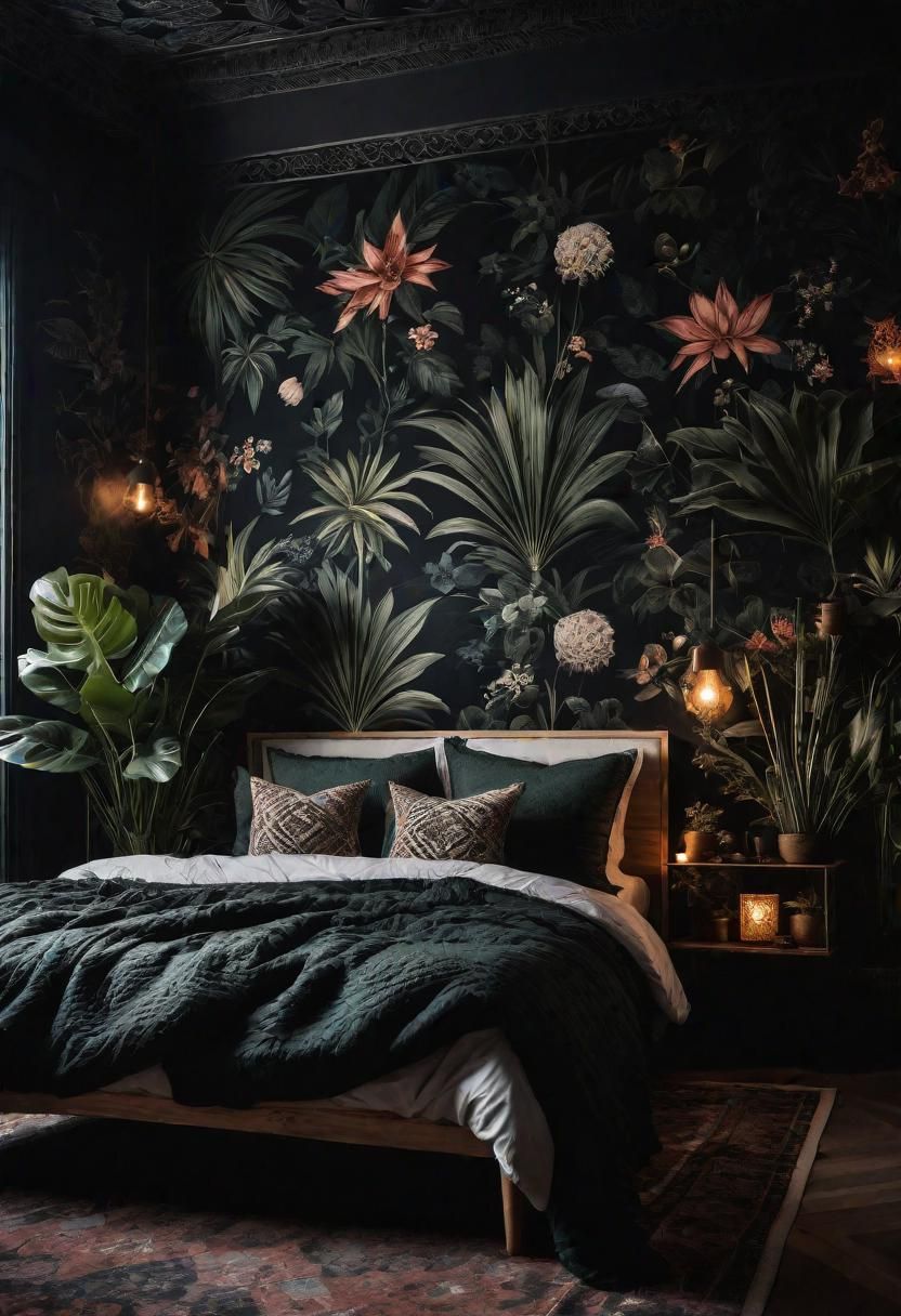 8. Botanical Wallpaper Accent Ideas