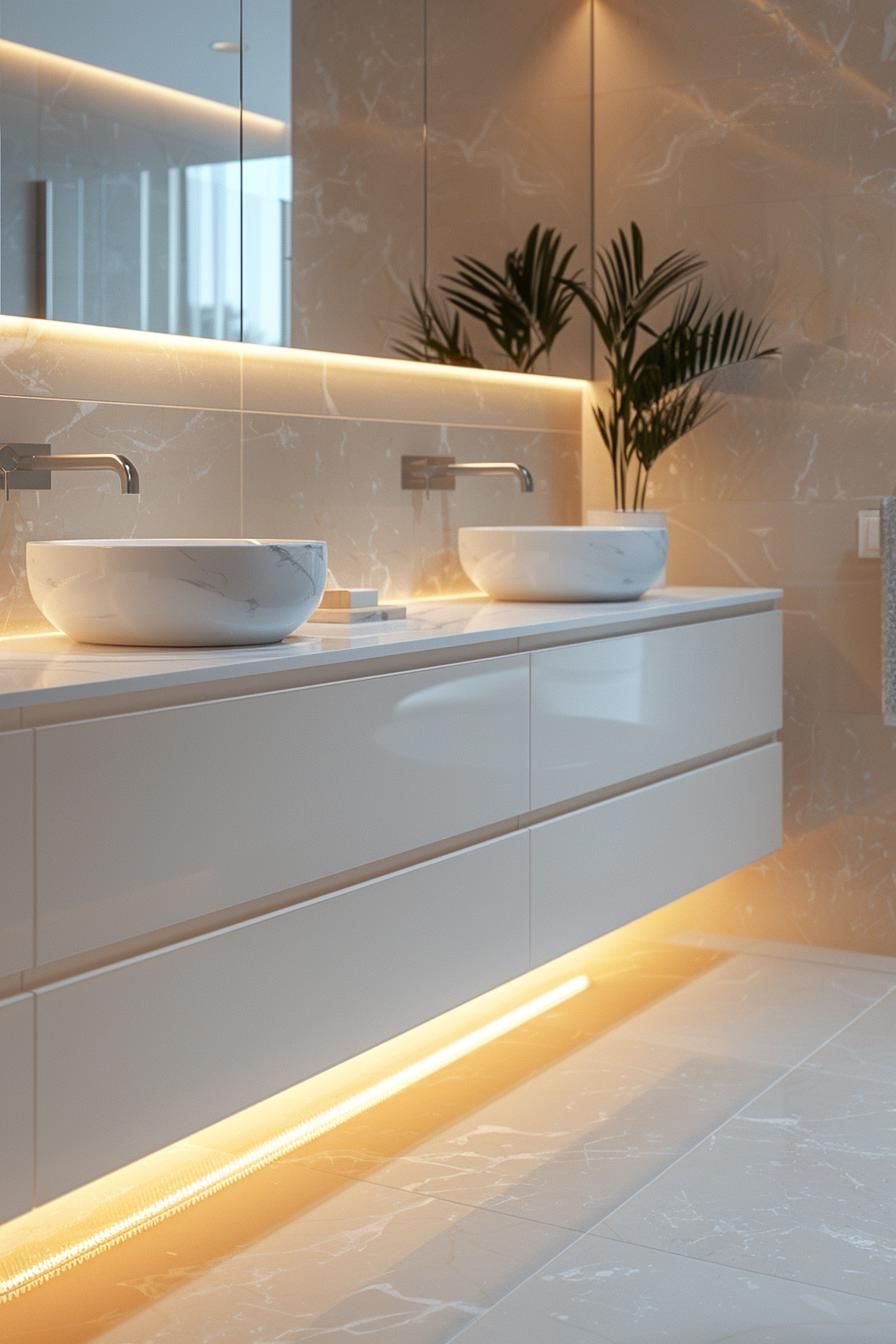 3. Modern Minimalist Bathroom Vanity Design