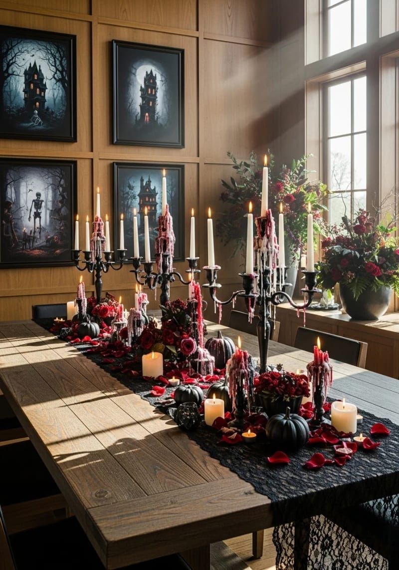 15. Dripping Blood-Red Candelabras, Gothic Style - photo 2