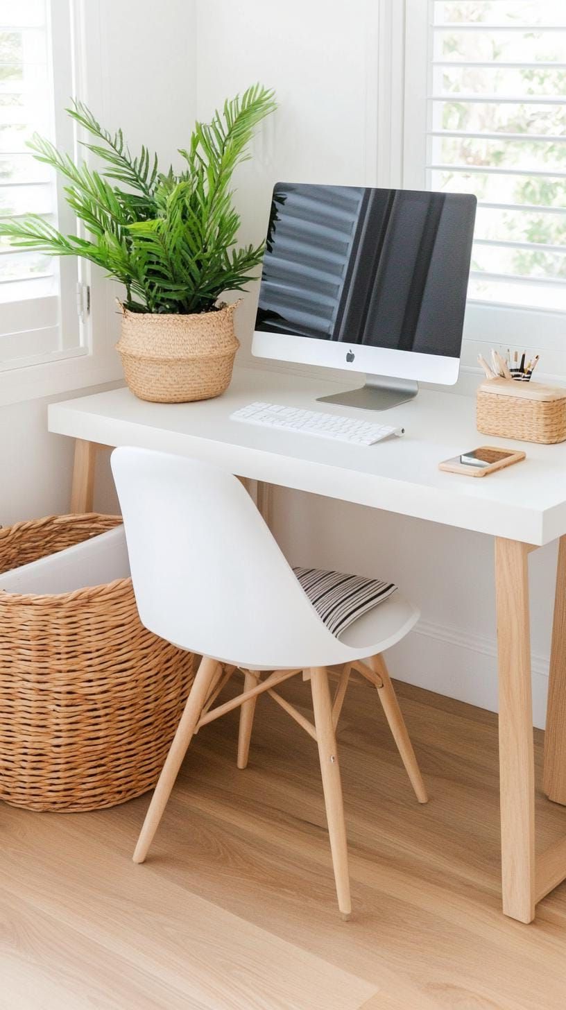 3. Cozy Scandinavian Home Office with Lots of Sunlight - photo 3