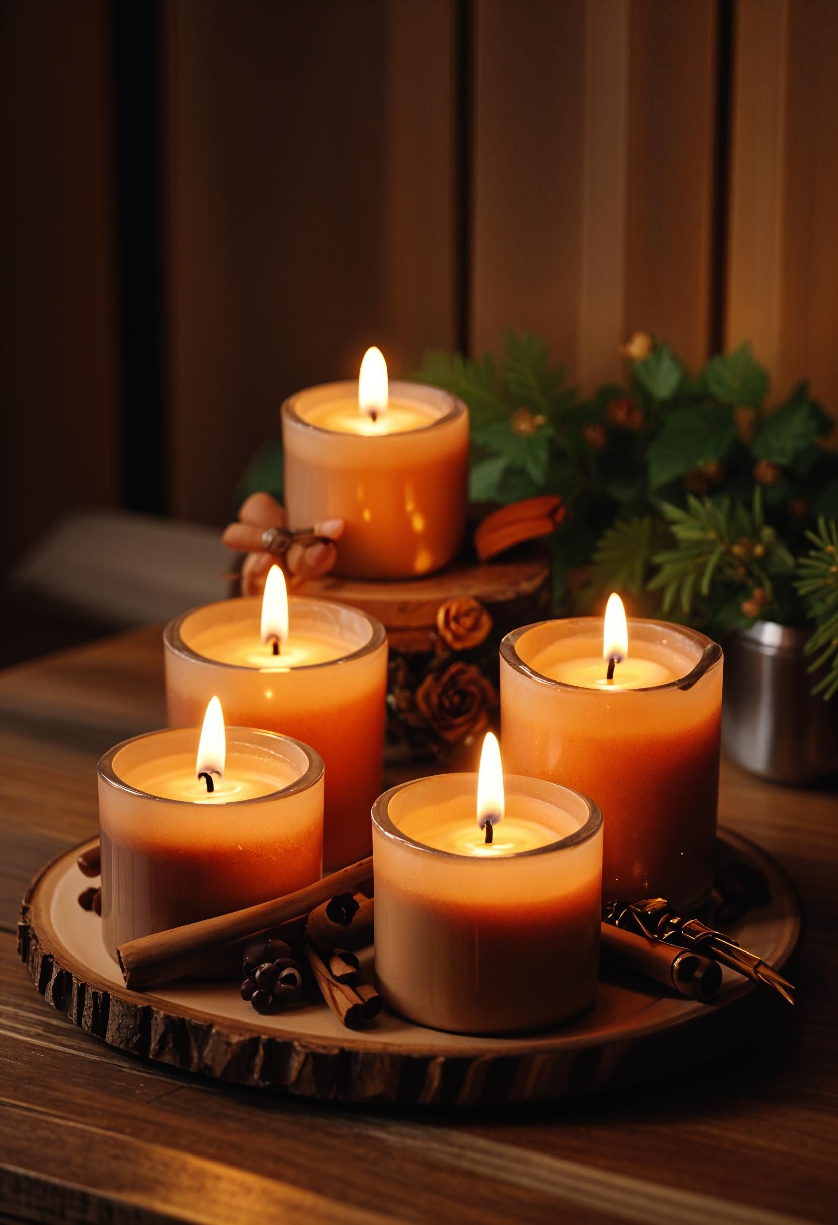 14. Creative Festive Candle Display