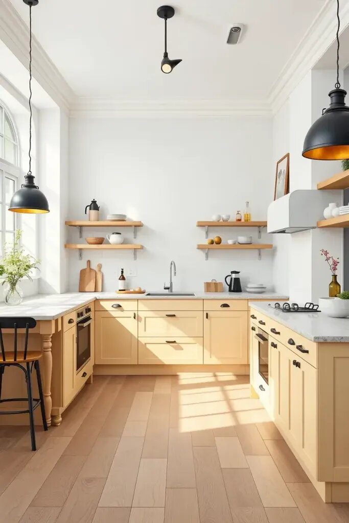 1. Sunny Scandinavian-Style Kitchens With A Cozy Feel