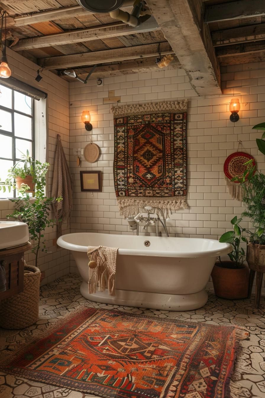 4. Woven Fiber Art Bathroom Accents - photo 2