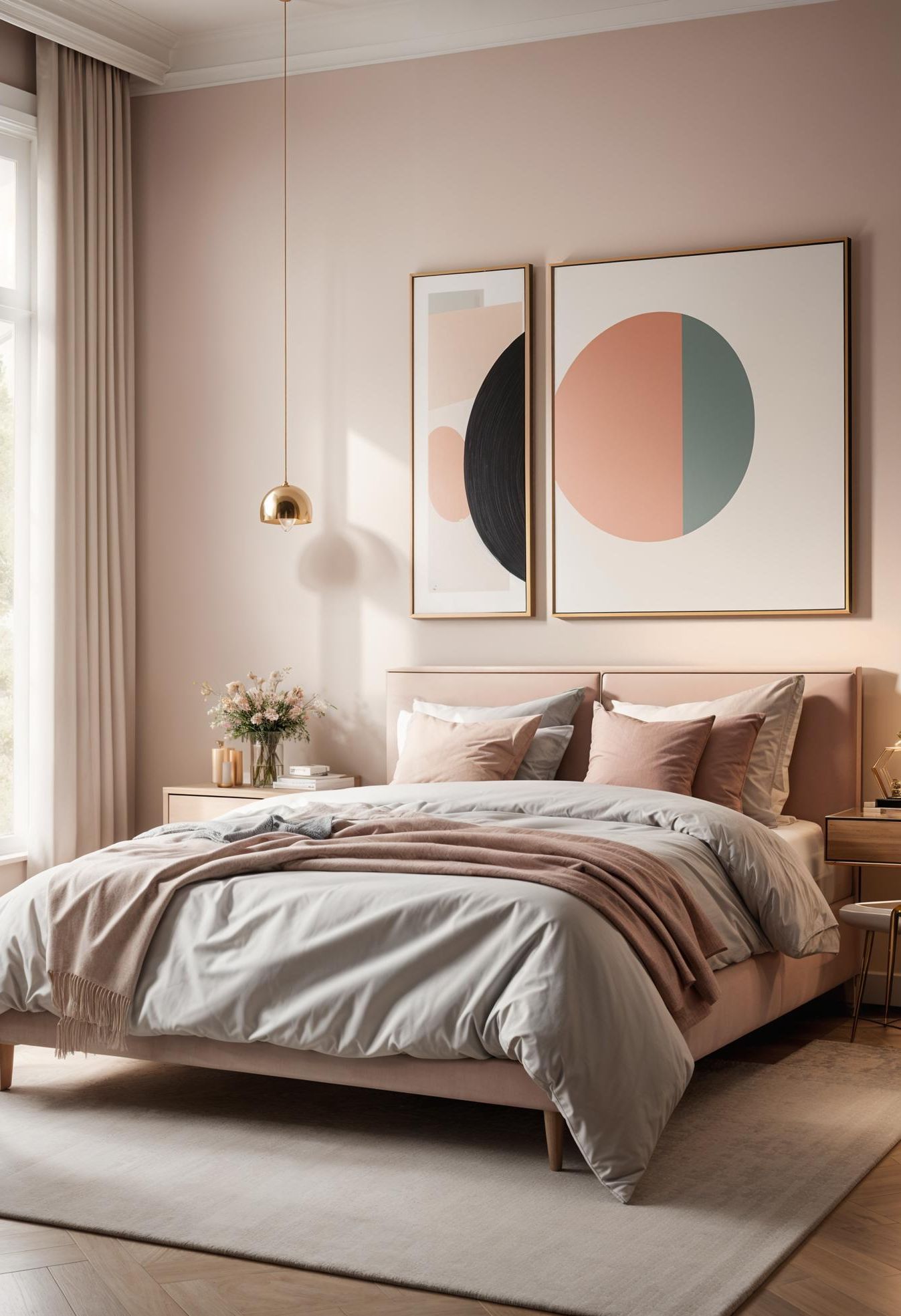 20. Contemporary Bedroom in Soft Pastels