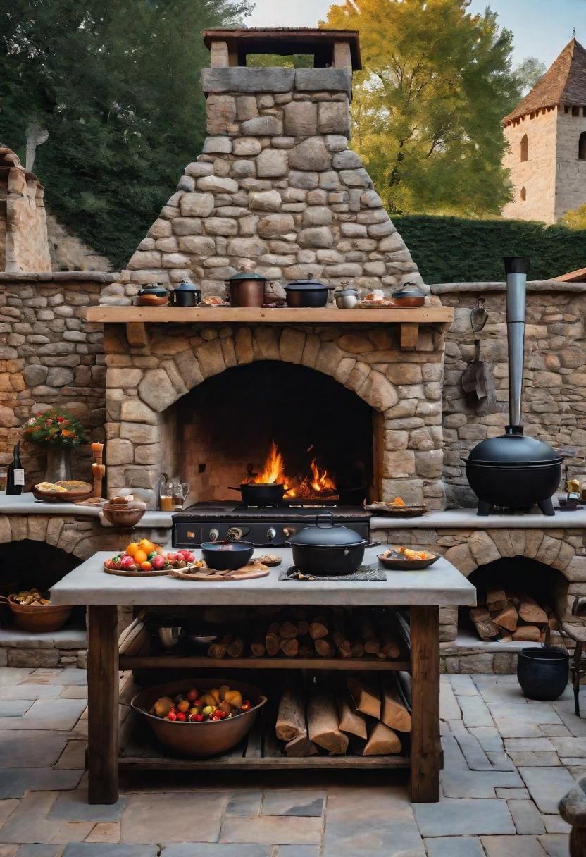 27. Castle-Themed Outdoor Kitchen Design - photo 2