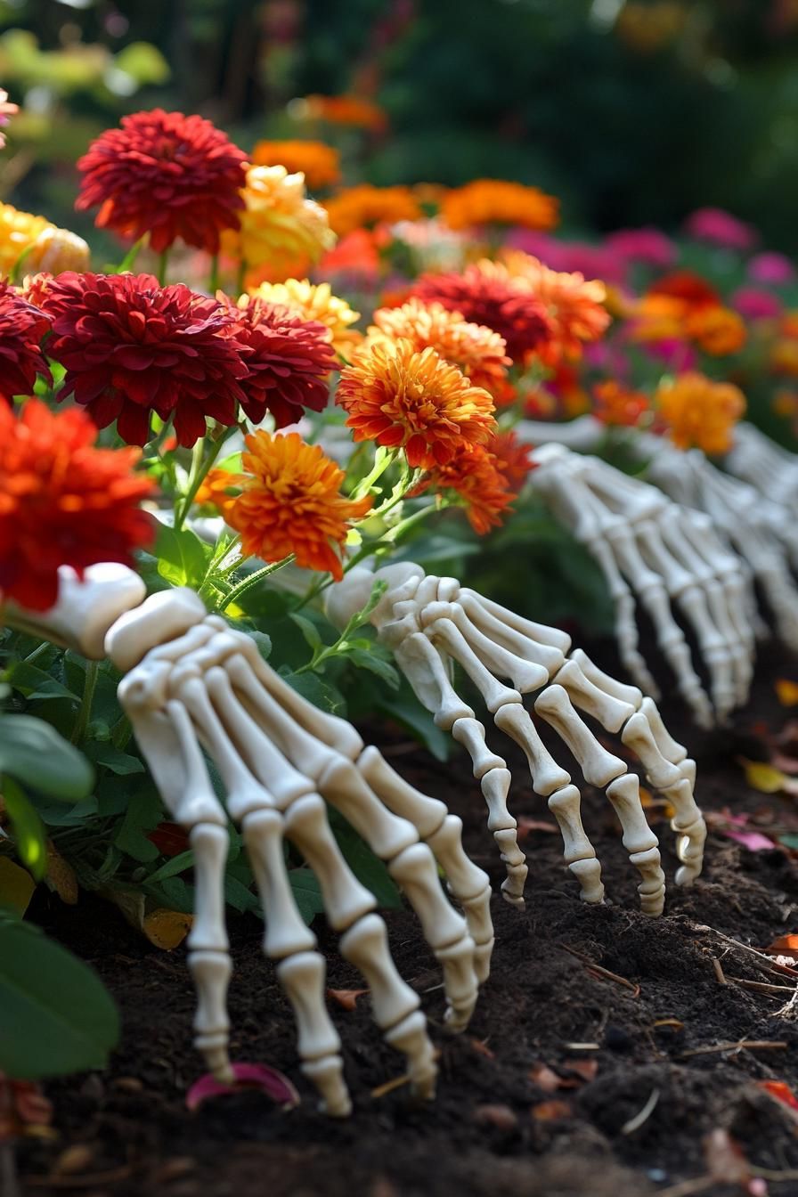 5. Ghoulish Garden Skeleton Hands Display - photo 2