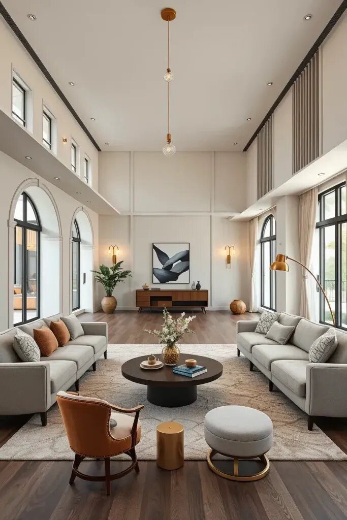 Curved Furniture To Contrast Linear Architecture - photo 2