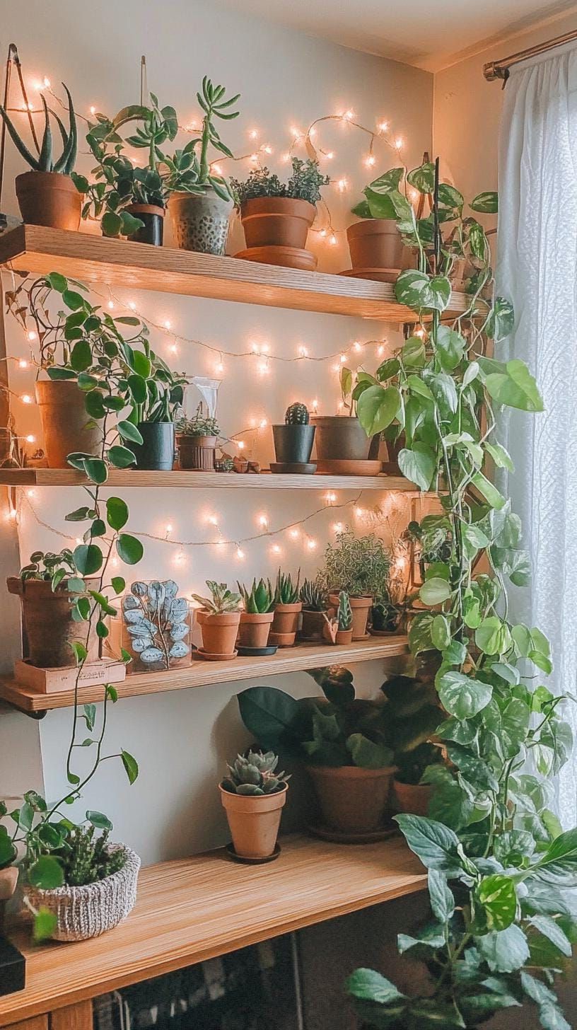 8. Boho Shelf Styling With Plants - photo 3