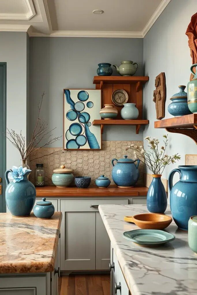 Soft Sage and Blue Decor Details