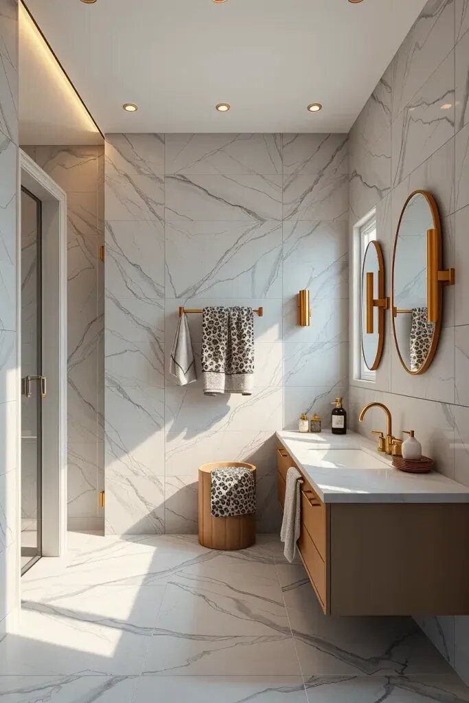 Mixing Animal Print With Marble Finishes - photo 2