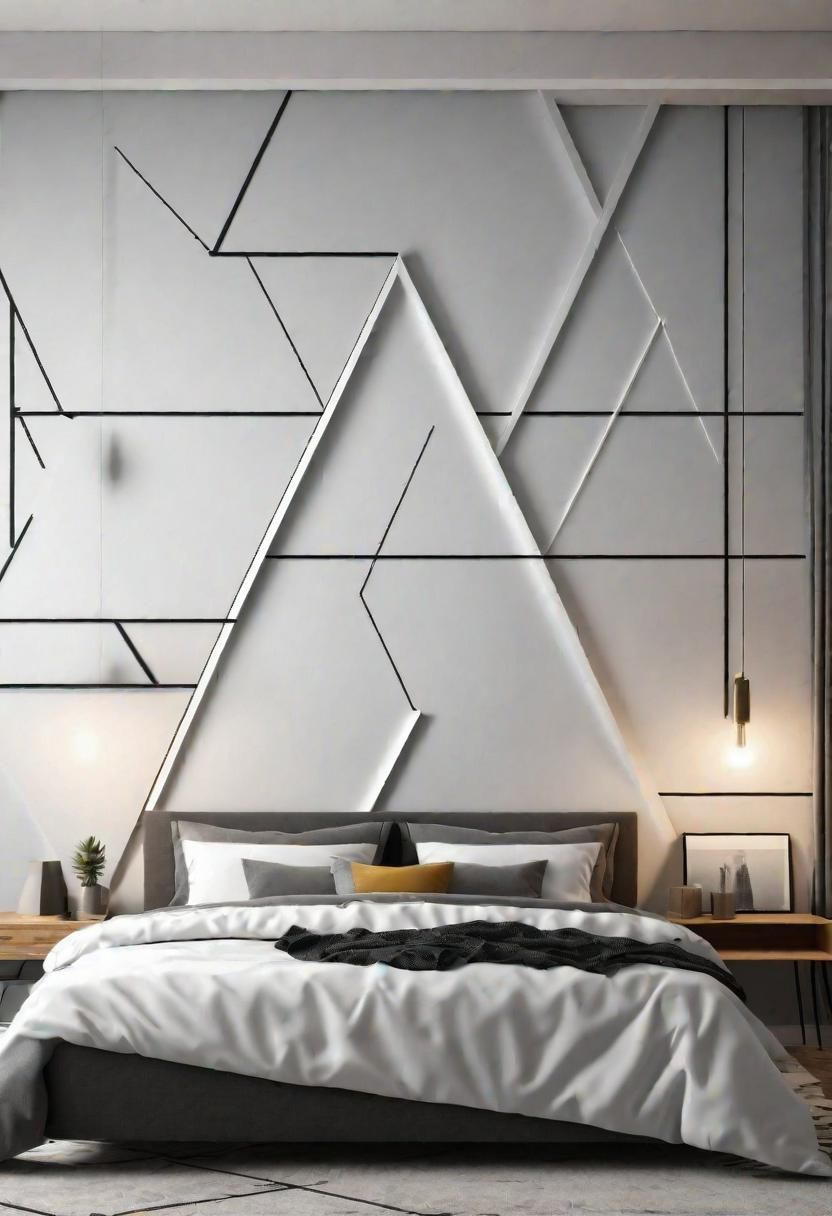 1. Bold Geometric Tape Wall Design