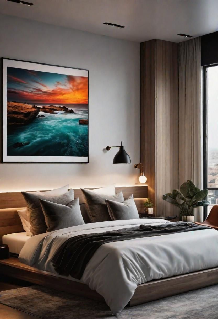 35. Digital Art Displays for Bedrooms