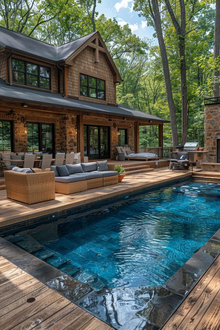 5. Vintage Wood-Grain Pool Style - photo 2