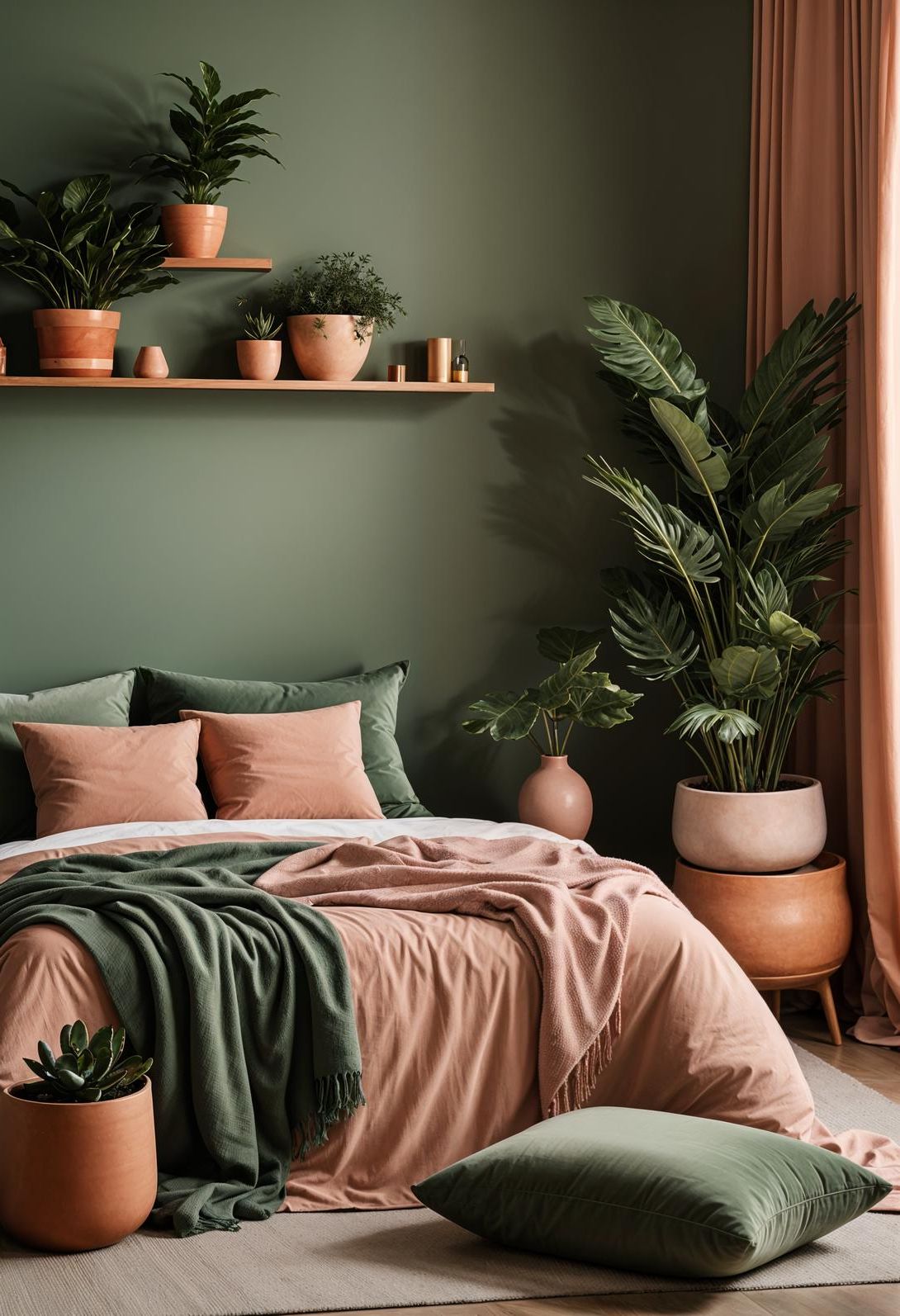 11. Calm Sage Green Meditation Nook