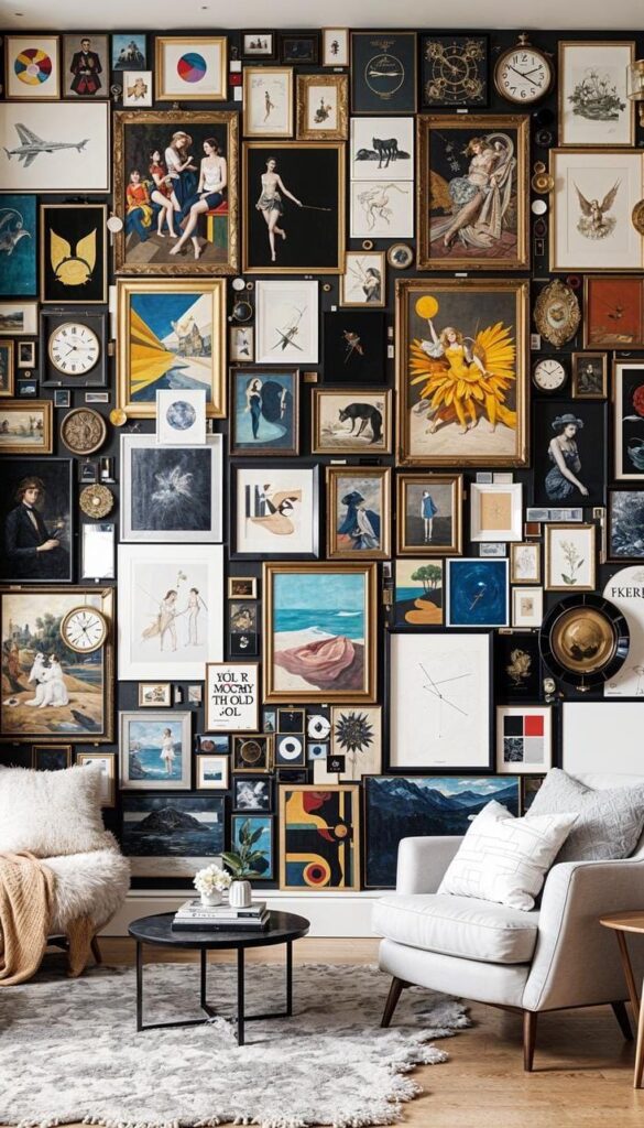 11. Maximalist Wall Packed with Art Pieces - photo 3