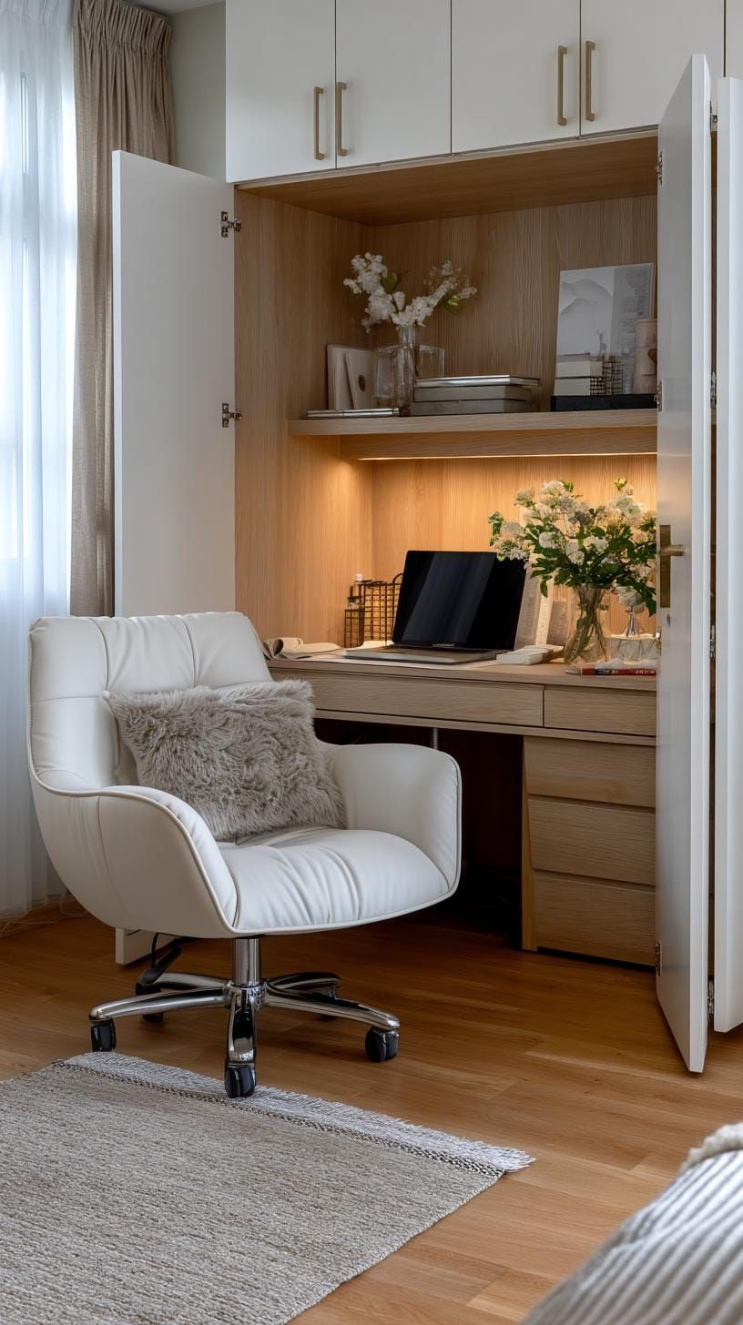 5. Warm and Inviting Home Office in a Cosy Closet - photo 2