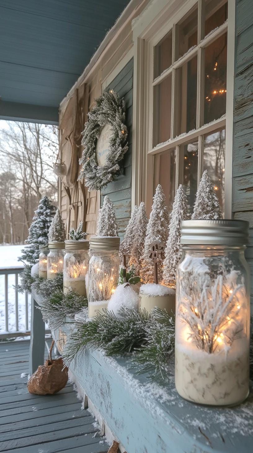 2. Frosty Mason Jar Snow Globes with Nature Scenes - photo 2