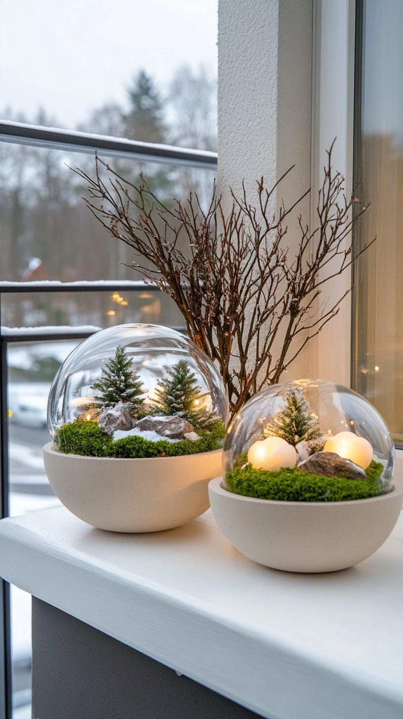 13. Bare Branch Terrariums for a Mini Landscape