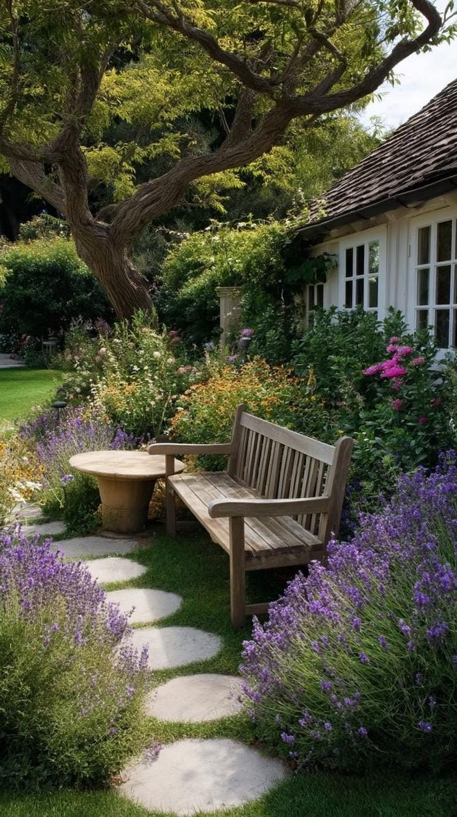 4. A Garden Bench Tucked in Lavender - photo 2