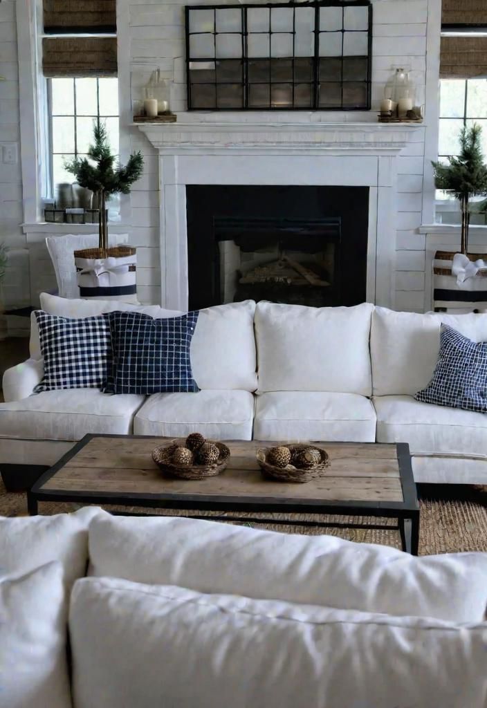 7. Plaid and Buffalo Check Throw Pillows