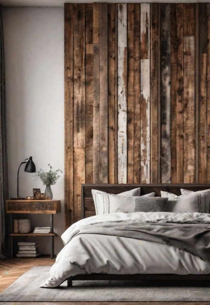36. Wood Headboard as Wall Art
