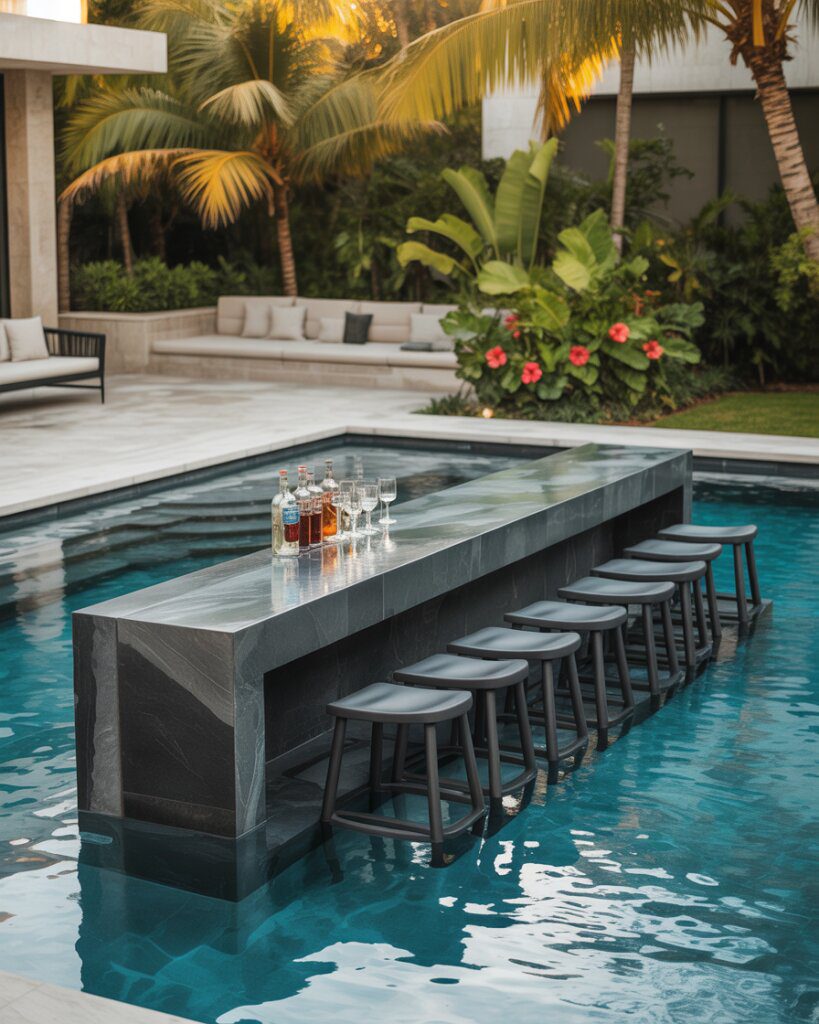 21. Swim-Up Bars for Backyard Entertaining