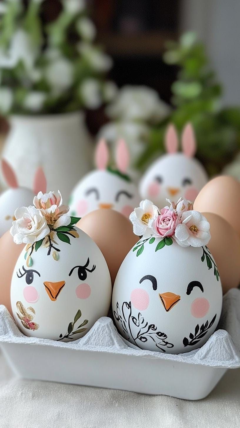 9. Whimsical Chick And Bunny Eggs - photo 4