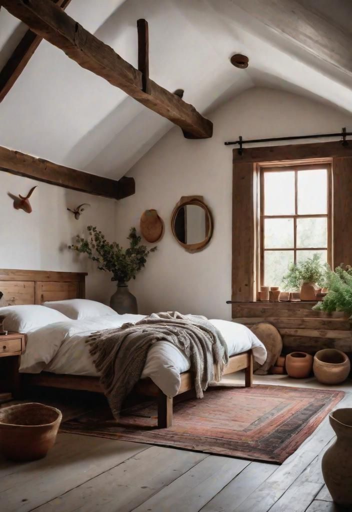 27. Pottery Accents for Farmhouse Bedrooms