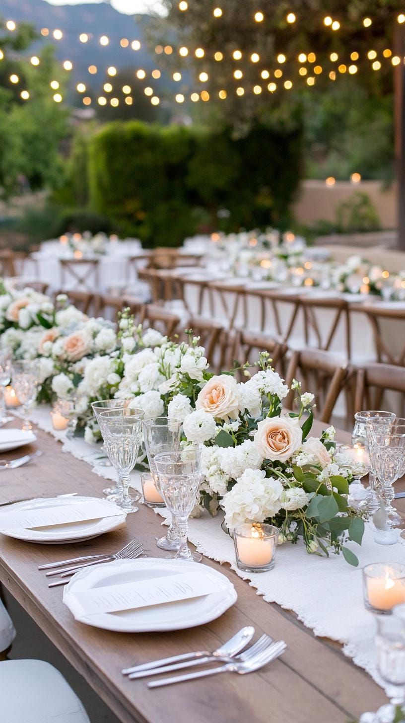 15. Intimate Reception Lit By String Lights - photo 2