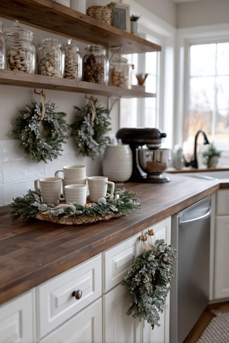 5. Rustic Mini Wreaths with Eucalyptus and Beads