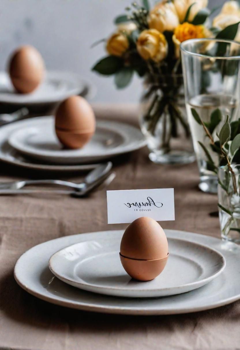 11. Clay Egg Place Card Holder Ideas