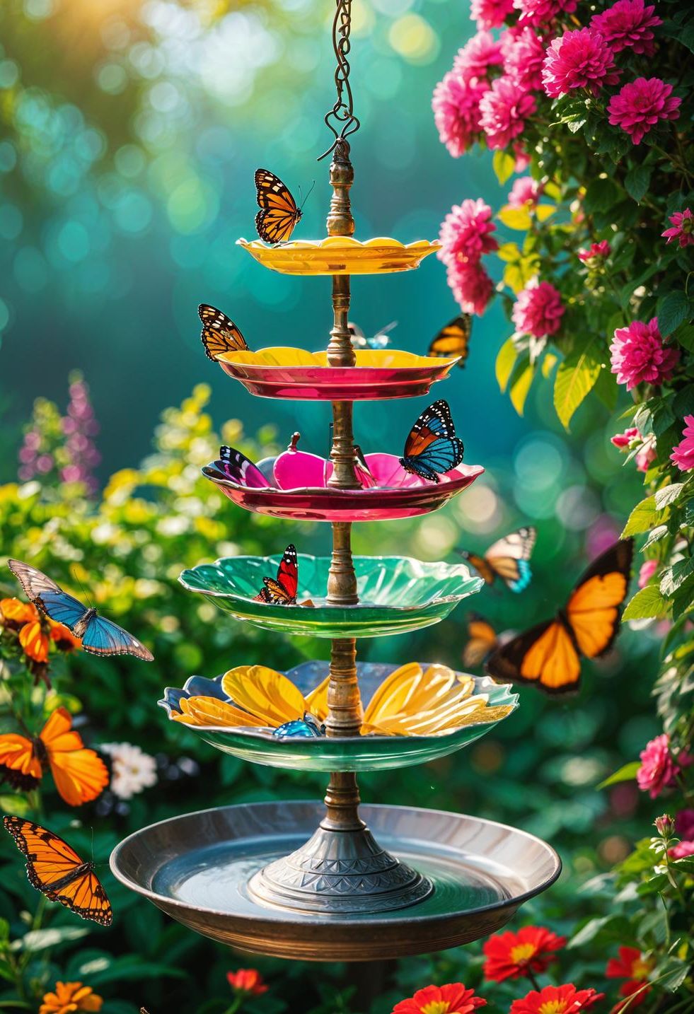 23. Butterfly Feeders From Old Plates