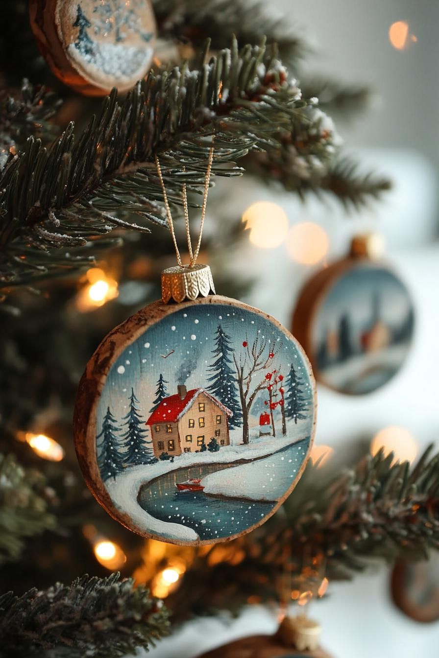 21. Wood Slice Ornament Ideas