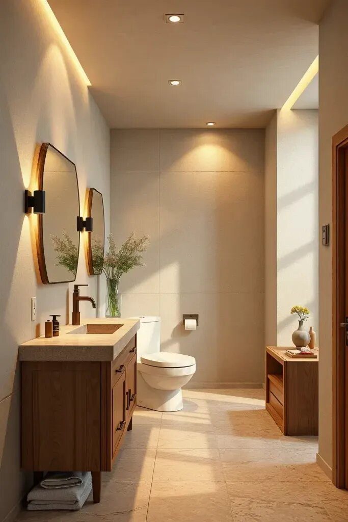 Adding Depth With Textured Bathroom Walls