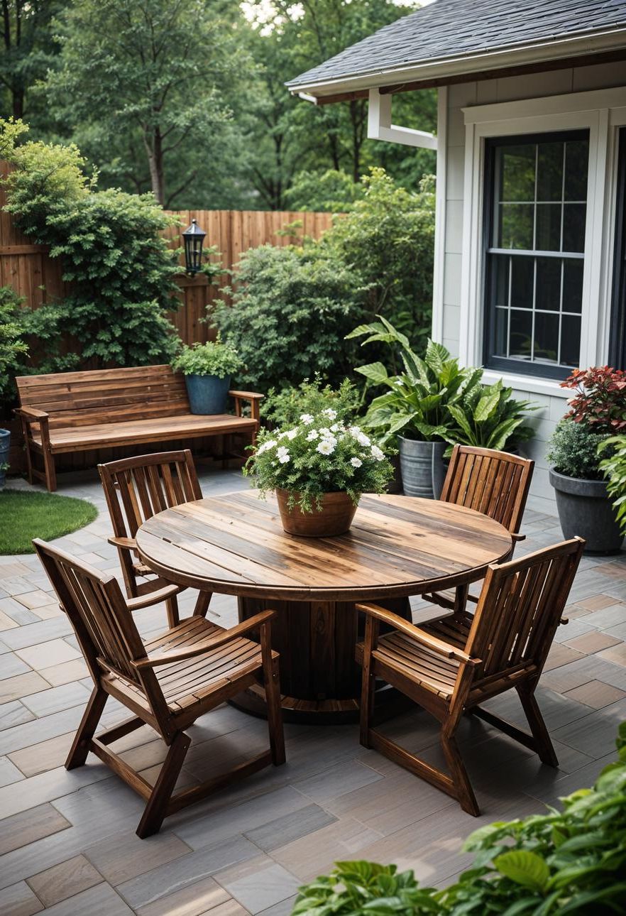 9. DIY Patio Table Makeover on a Budget