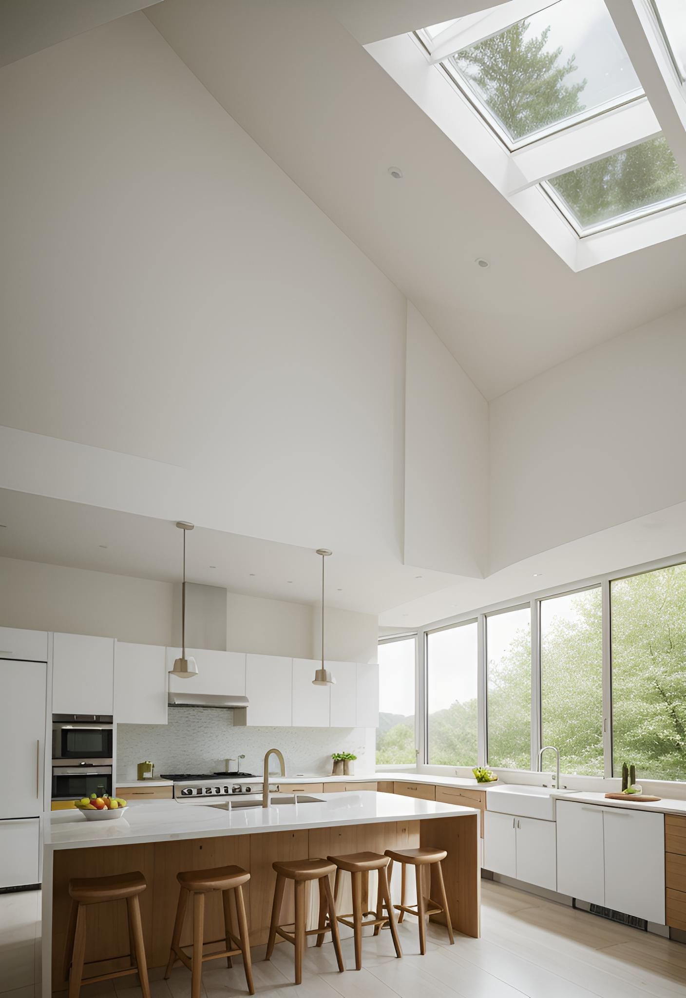 36. Bright Natural Light Kitchen Design