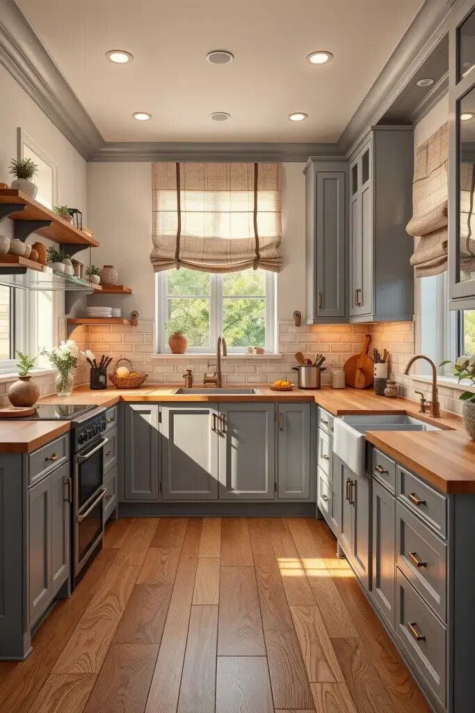 Warm Gray Cabinets for a Cozy Kitchen Feel