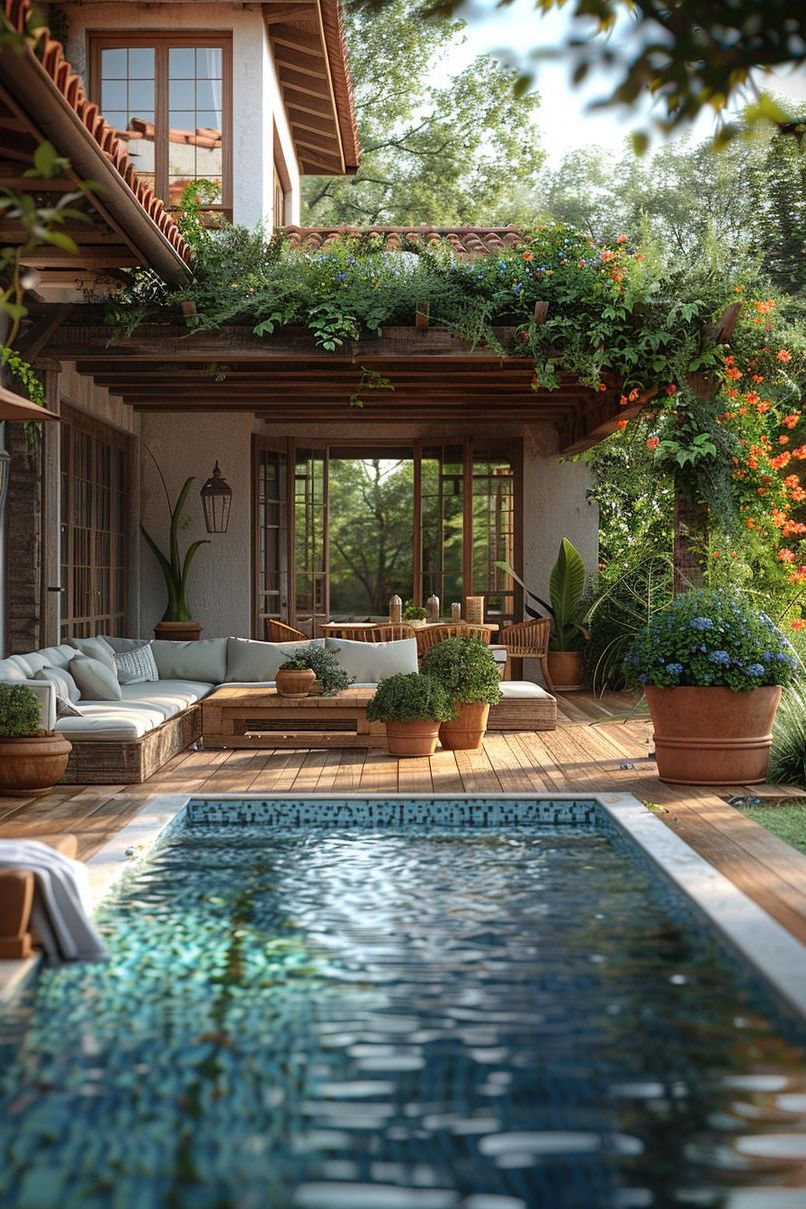 3. Mediterranean Pool Deck Style