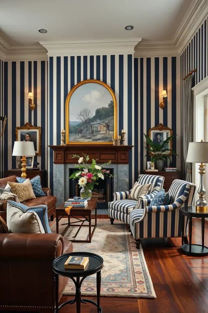 Adding Ralph Lauren Stripes to Walls and Upholstery - photo 2