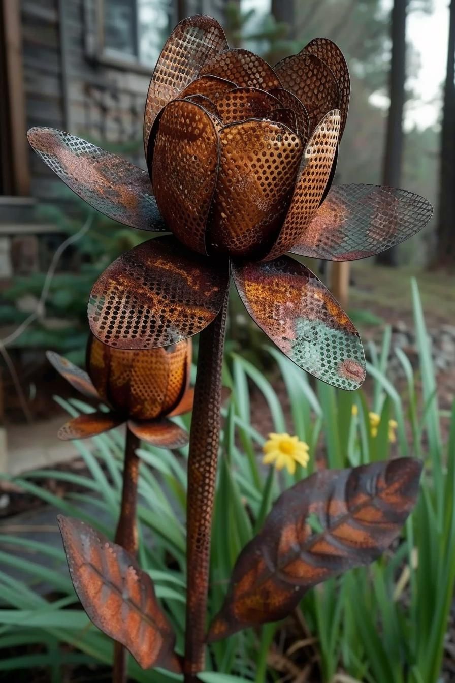 6. Floral Metal Sculpture Ideas - photo 3