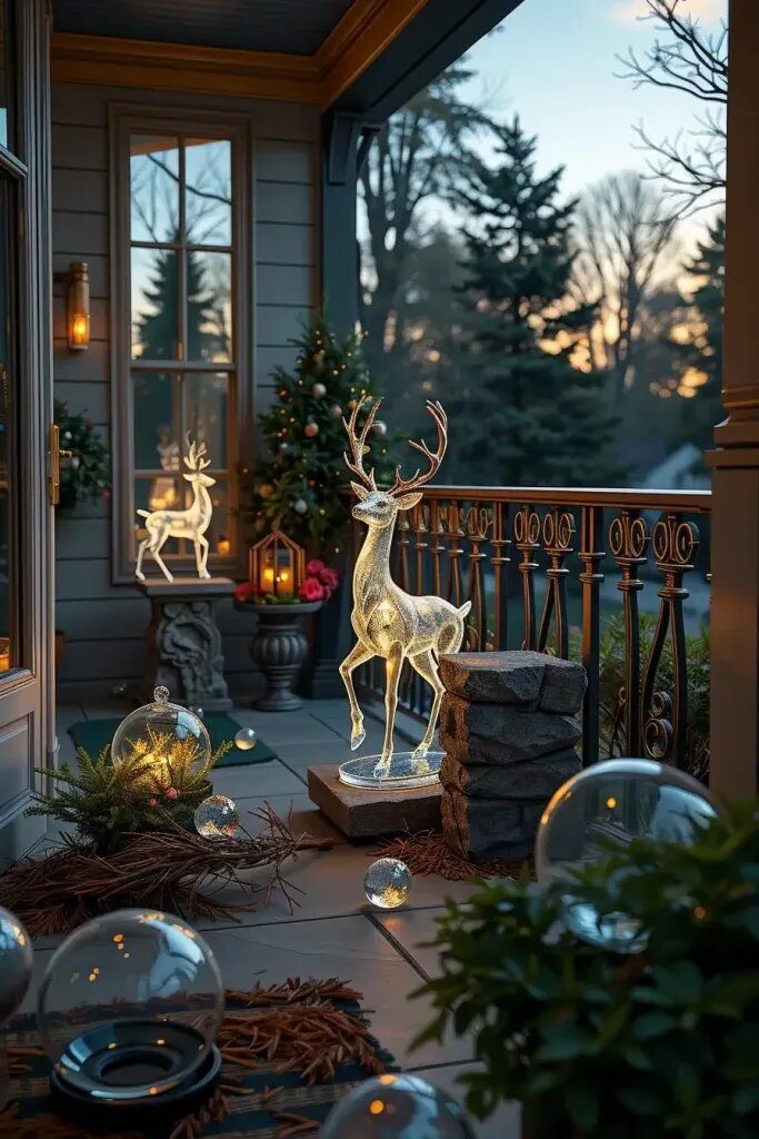 Crystal Deer That Catch the Dusk Light