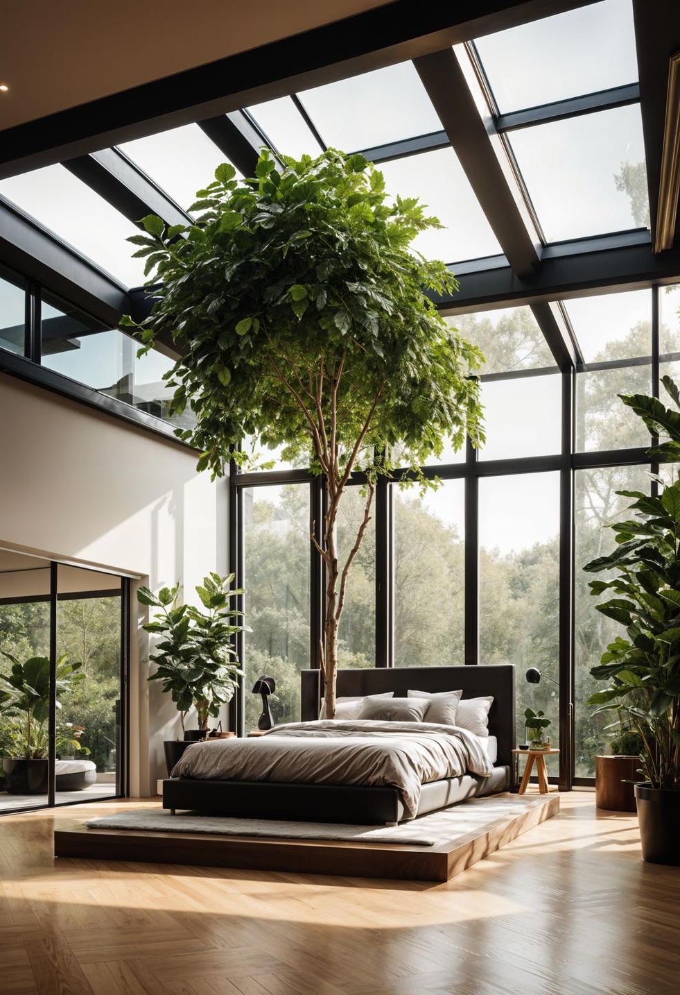 41. Natural Elegance for High-Ceilinged Spaces