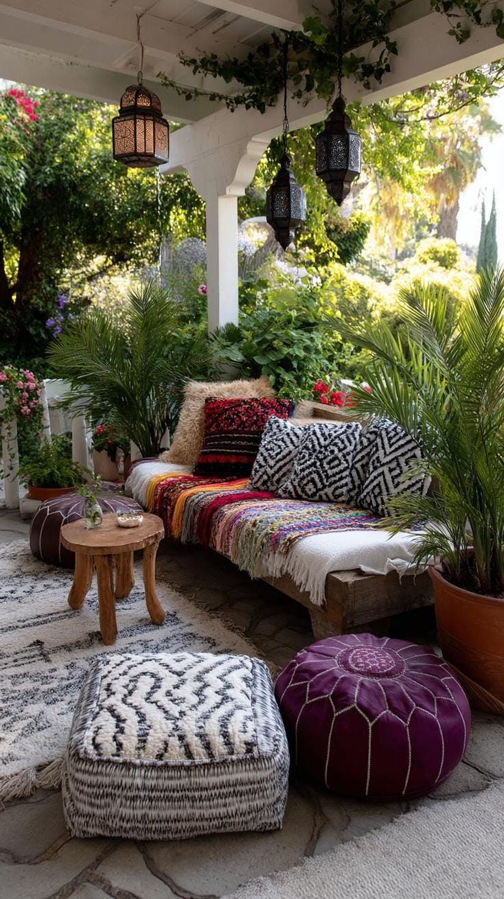 20. A Bohemian Porch With Bold Patterns - photo 2