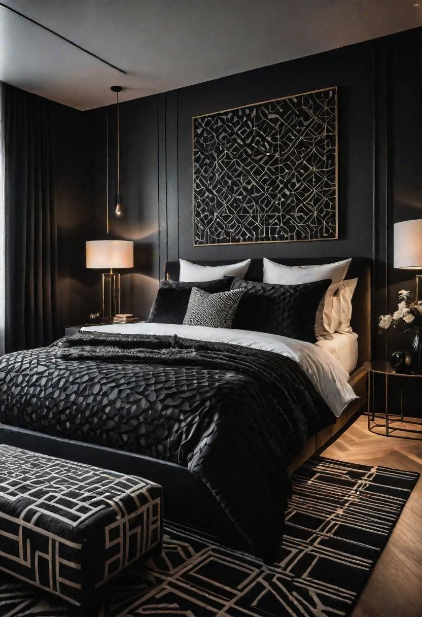 10. Bold Black Geometric Patterns